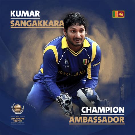 The icc is the governing body of international cricket.our vision of successas a leading global sport, cricket wil. ICC Champions Trophy 2017 - Champion Ambassadors