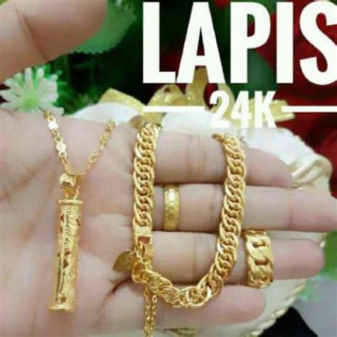 Toko perhiasan emas asli 9k & berlian online. Set perhiasan ASLI lapis emas 24k | Shopee Indonesia