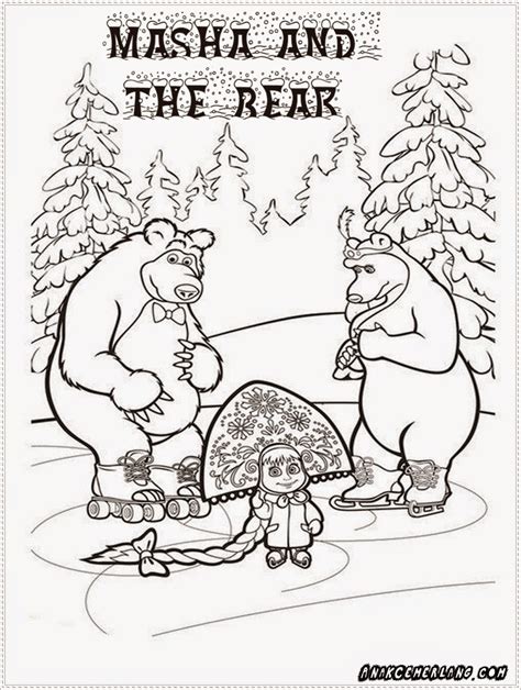 Mewarnai gambar masha and the bear mewarnai gambar. Download Kumpulan Sketsa Gambar Marsya | Repptu