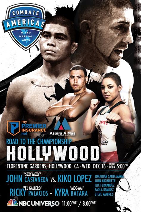 Só no combate você acompanha o melhor do mundo das artes marciais! Combate Americas Hits Hollywood - Live on NBC Universo on ...