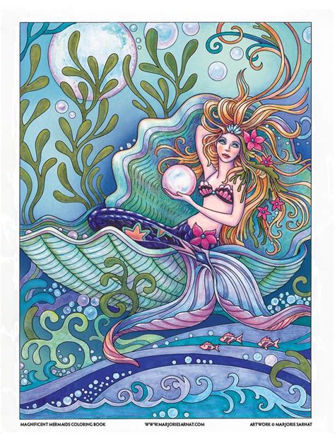 Mermaids are the most fantastic and beautiful princesses of the ocean. Pin by Erna Piatek on MARJORIE SARNAT | Mermaid art ...