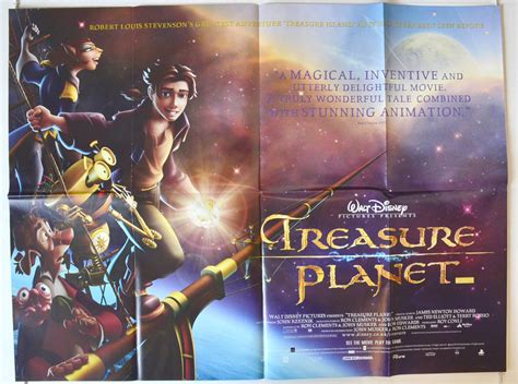 When space galleon cabin boy jim hawkins discovers a map to an intergalactic loot of a thousand worlds, a cyborg cook named john silver teaches him to battle supernovas and space storms. Treasure Planet - Original Cinema Movie Poster From ...