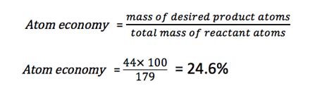 Atom economy = 100 x. savvy-chemist: GCSE OCR Gateway Chemistry C5.1i-j Atom Economy