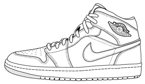 The air jordan 1 black toe is set to release this november 2016 featuring the iconic original colors of white, black, and gym red. Air Jordan 1 Drawing at GetDrawings | Free download