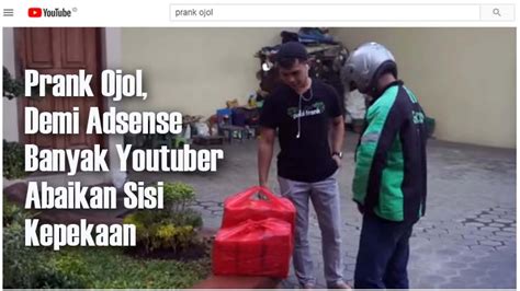 Ojol vıral ayang prank ojol bagıan ke dua. Reza Arap Kecam Youtuber Pembuat Konten Prank Ojol