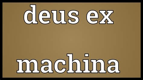 Ex machina is a 2014 science fiction psychological thriller film written and directed by alex garland (in his directorial debut) and stars domhnall gleeson, alicia vikander, and oscar isaac. Deus ex machina Meaning - YouTube