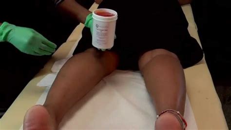 If you've committed to removing any amount of body hair, you probably know that waxing is a reliable option. SkinnyHair Cool Sugar Wax: Leg Wax Demo| Esthetician ...