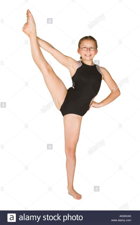 Shop sports themed canvas prints: Model Release 285 10 year old caucasian girl in gymnastics ...