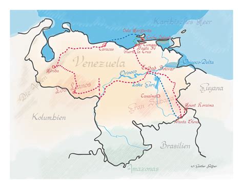 It is bordered by colombia to the west, guyana to the east, and brazil to the. Venezuela Map - Die Landkarte zum Buch - gwegner.de