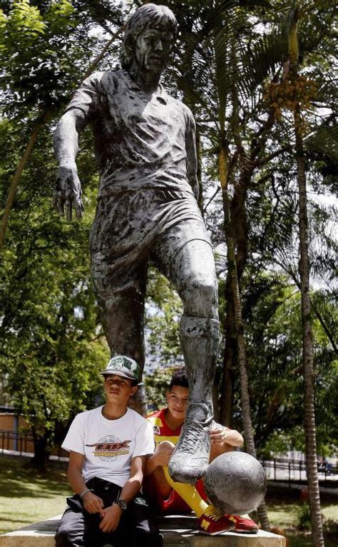 Andrés escobar always believed soccer could curb violence, velásquez said. Andrés Escobar sculpture in Medellin. | Andrés escobar ...