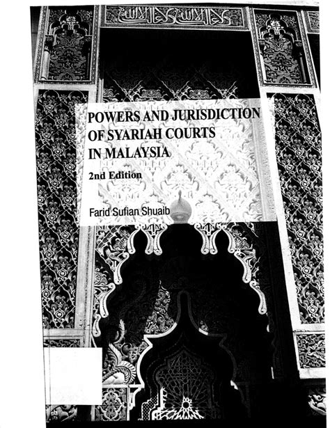 This chapter covers mainly court's jurisdiction for civil matters for magistrate court, sessions 1. (PDF) Powers and Jurisdiction of Syariah Courts in ...