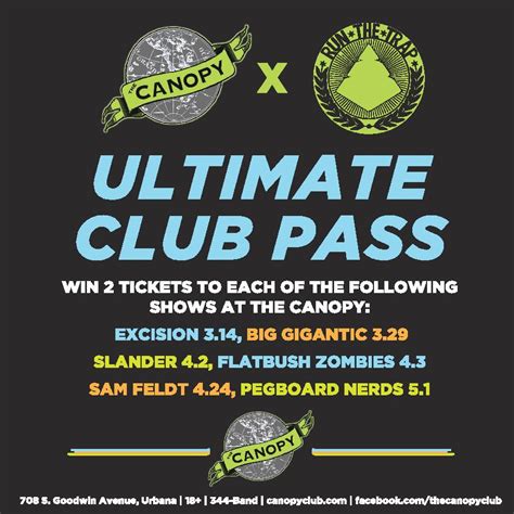 Throw your next party, event, or gathering with canopy club! CONTEST Win Tix to 6 Shows at The Canopy Club in Urbana ...