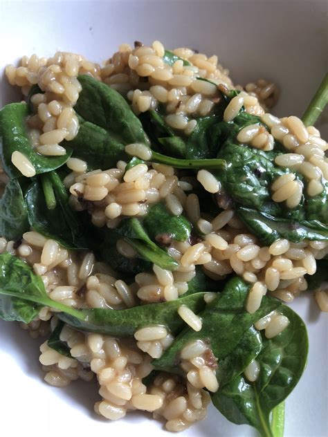 Learn how to cook basmati rice for perfect, fluffy results with an easy video guide from the bbc good food cookery team. Mushroom Risotto with Spinach (serves 2) • Eat on Warfarin