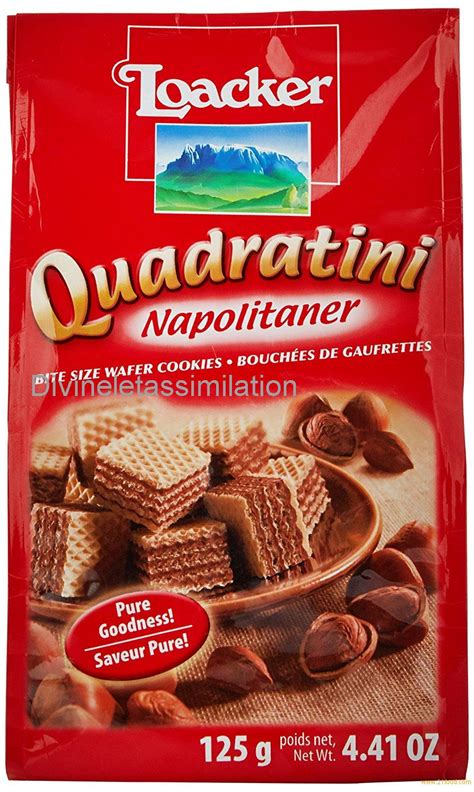 Crispy wafers with hazelnut cream filling (75%). Loacker Napolitaner Hazelnut Wafer, 125 gfrom Cameroon ...