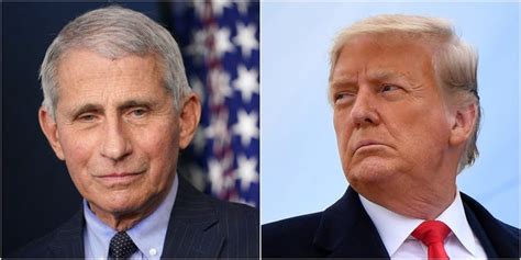 Anthony fauci speaks as president donald trump listens during the daily press briefing on the coronavirus pandemic situation at the white house, march 17, 2020. Trump furiously watching Fauci's interviews about Biden ...