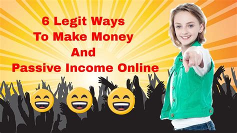 From side hustles and quick online tricks to work from home jobs and passive income ideas. 6 Legit Ways To Make Money And Passive Income Online - Business strategy 2019 - YouTube