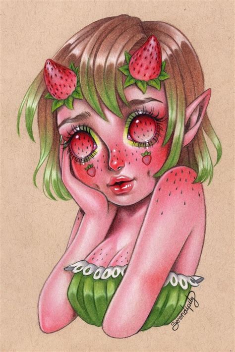 To hire leonardo pereznieto for workshops or lectures write to the email below this information box. Strawberry girl artwork by @serendipitytheartist | Grunge ...