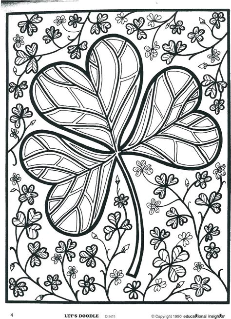 The best free Shamrock coloring page images. Download from ...