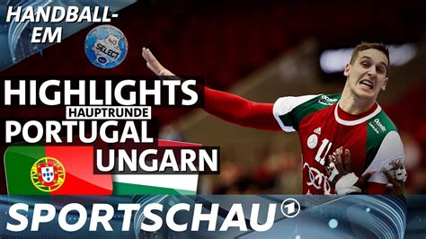 Ungarn hat in der gruppe f niemand für das achtelfinale auf der rechnung. Highlights: Portugal gegen Ungarn | Handball-EM ...