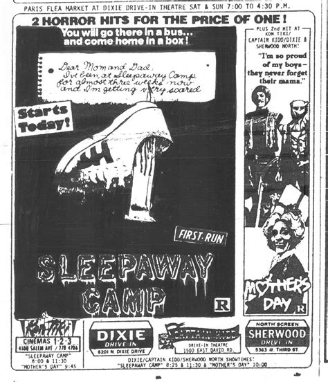 Scary movies cool posters sci fi art. Sleepaway Camp & Mother's Day | Horror Movie Newspaper Ads ...