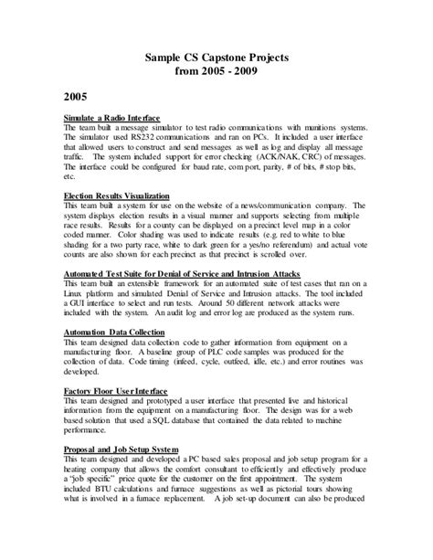 In sum, the capstone project is an effort that both caps hicks honors college students' educational experiences at unf, prominently including their participation in the hicks honors college, and a. Examples of nursing capstone projects - reportz725.web.fc2.com