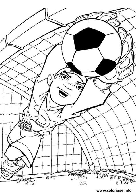 Vous avez des petits supporters de #foot à la maison ? Coloriage Footballeur Foot Gardien De Foot dessin