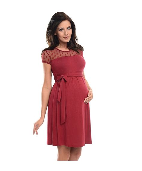 Home » robe femme » robe bordeau dentelle. Robe de grossesse épaules dentelle - Rouge - Dressing ...