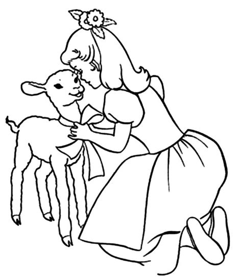 Sheep nursery coloring nursery rhyme mother goose rhyme letter day theme day letter m coloring page lamb mary had a little lamb. Mary Had A Little Lamb And She Talking To Her Coloring ...