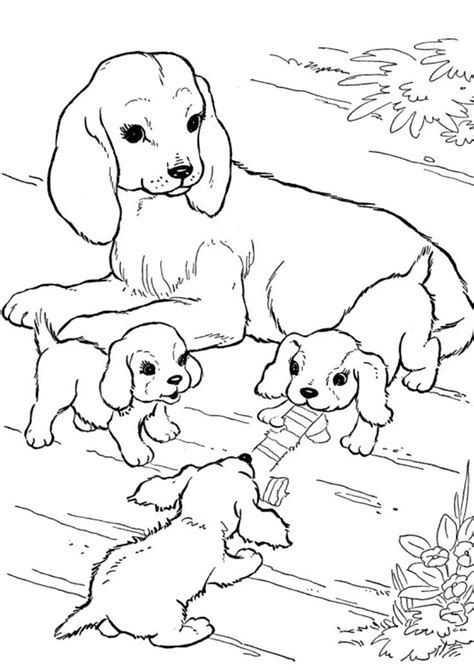 Do you want to try the dog coloring pages? A Dog's Family - high-quality free coloring page from the ...