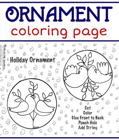 Disney easter coloring pages] 21. Holiday Ornament Coloring Page