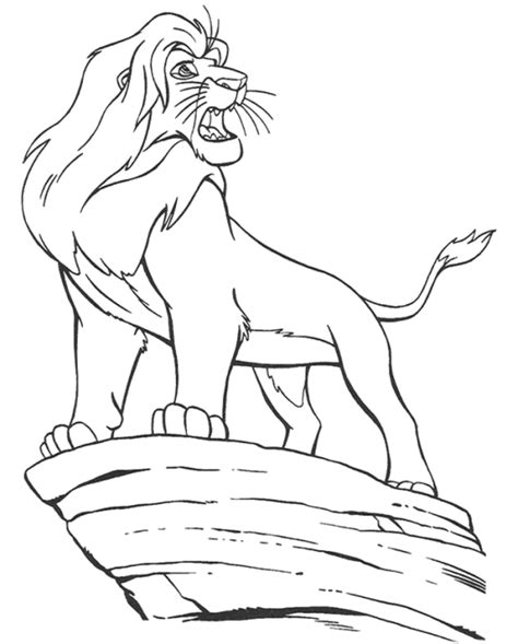 Scar then cooperates with the hyena group and plans to trap simba to be killed in the pursuit of the wildebeest group. Simba Become King The Lion King Coloring Page | Lion ...