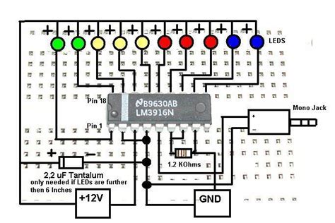 Frequency start 1 no pin and end 10 no pin. Lm3914 Led Vu Meter Circuit - PCB Designs