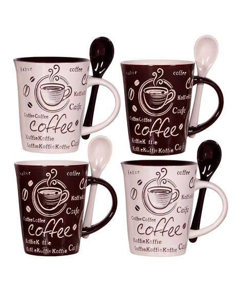 You can even start a collection of collectible coffee mugs that make beautiful decorative items and conversational piece. Coffee Mug & Spoon Set | Mugs, Coffee mugs, Coffee theme ...