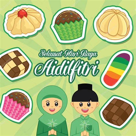 In many parts of malaysia, especially in the rural areas it is common to greet people with salam aidilfitri or selamat hari raya which means happy eid. Hari Raya Aidilfitri vector illustration with traditional ...