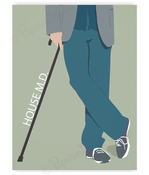 A brilliant and acerbic diagnostician leads a team of specialists. Póster minimalista de la serie House MD - Papermint