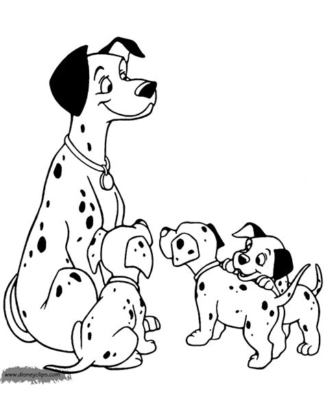 What you have to do is to just select the preferable color and color your drawing. 101 Dalmatians Coloring Pages (2) | Disneyclips.com