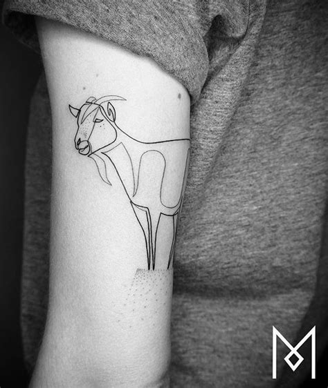 Capricorn tattoos are an excellent option for a tattoo design especially for people whose birthdays if you get a goat head, or the entire goat image inked on you, then the meaning of your tattoo will. Mo Ganji goat tattoo in 2020 | Tattoos, Mo ganji, Geometric tattoo