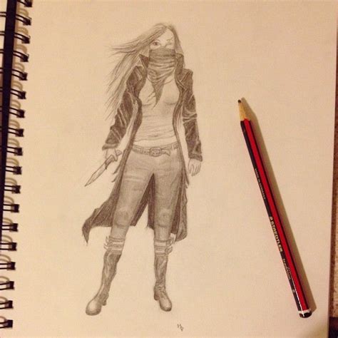 She was no older than tom, and she was hideous. hester shaw with knife pencil drawing | Amazing drawings ...