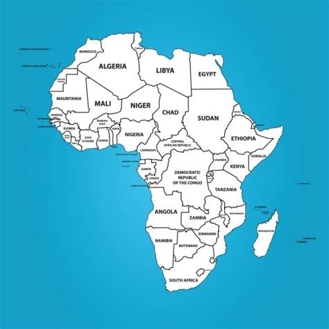 Map of africa with america: Africa (Map with The Frontiers and Country Names) | Stock Images Page | Everypixel