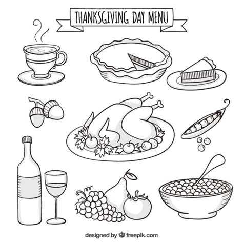 Maybe you would like to learn more about one of these? Mão menu de thanksgiving day desenhada | Vetor Grátis