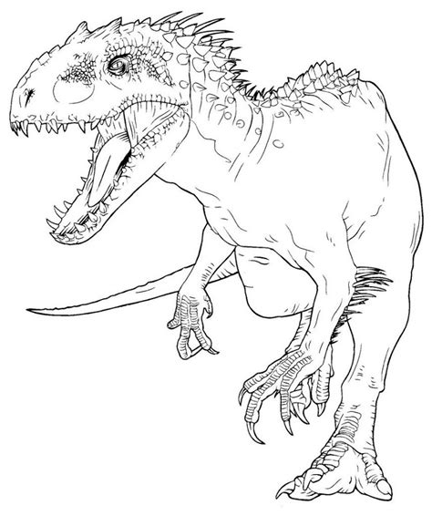 15 meters (50 feet) weight: Jurassic World Coloring Pages Indominus Rex | Decoromah