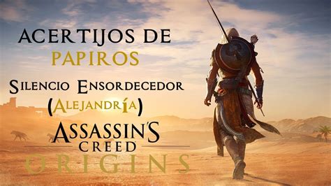 Dial markings 1, 3, and 5 are bolded. Assassin's Creed Origins - Acertijos de Papiros - Silencio ...