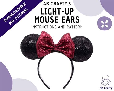 Maybe you would like to learn more about one of these? DIY Light Up Mickey Ears Tutorial and Template (PDF) | AB ...
