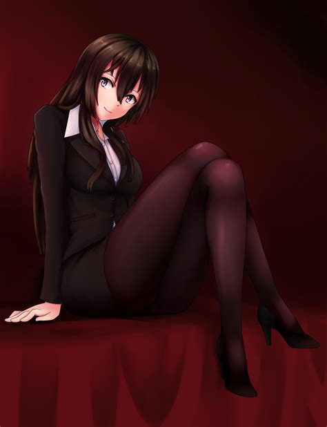 Do you prefer skirt or pant suit? Wallpaper : illustration, long hair, anime girls, cartoon ...