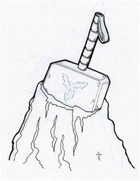 Awaiting a new avengers movie is like the night before christmas. thor's hammer drawing - Google Search | Hammer drawing ...