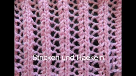 Strickmuster * EINFACHES AJOURMUSTER * Ideal auch fuer Anfaenger - YouTube