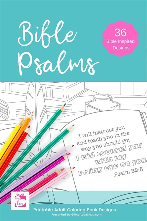 Coloring and journaling the story of god, spring palette. Psalms Coloring Pages - Adult Coloring Book in 2020 ...