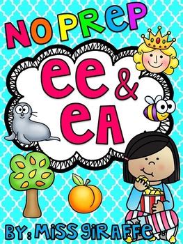 Miss giraffe s class ew ue ui activities. EE EA Worksheets & Activities {NO PREP!} (Vowel Teams ...