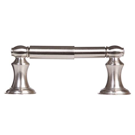 The satin nickel pairs well with brushed nickel bathroom lights and other nickel bathroom features. Barclay Products Sherlene Single Post Toilet Paper Holder ...