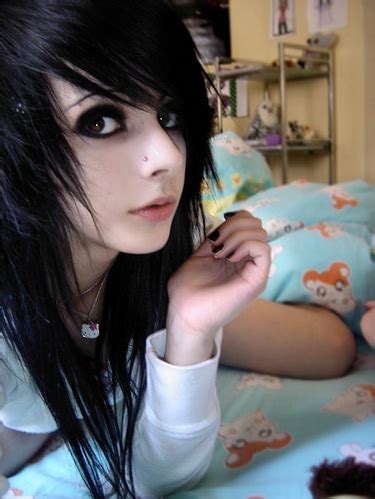 Blue haired emo girl pictures. black hair, emo, emo girl and girl - image #40207 on Favim.com